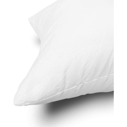EDOW Throw Pillow Insert, Lightweight Soft Polyester Down Alternative Decorative Pillow, Sham Stuffer, Machine Washable. (White, 18x18)