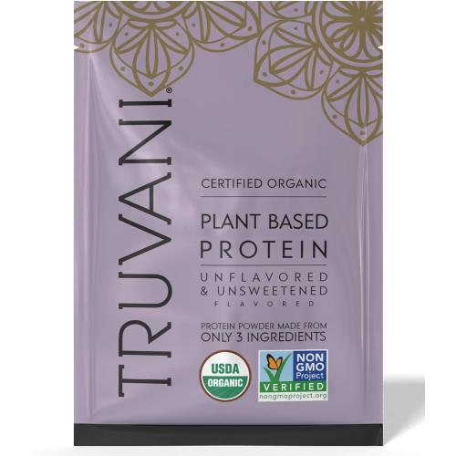 Truvani Vegan Pea Protein Powder | Unflavored | 28g Organic Plant Based Protein | 1 Serving | Keto | Gluten & Dairy Free | Low Carb | No Added Sugar
