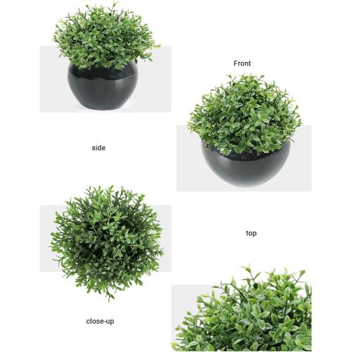 Velener Fake Sage Plants for Shelf Decor, Small Artificial Succulents Grass Desk Plant for Office Women, Mini Faux Plant Indoor, Masculine Home Decor, Coffee Table Decor in Pot