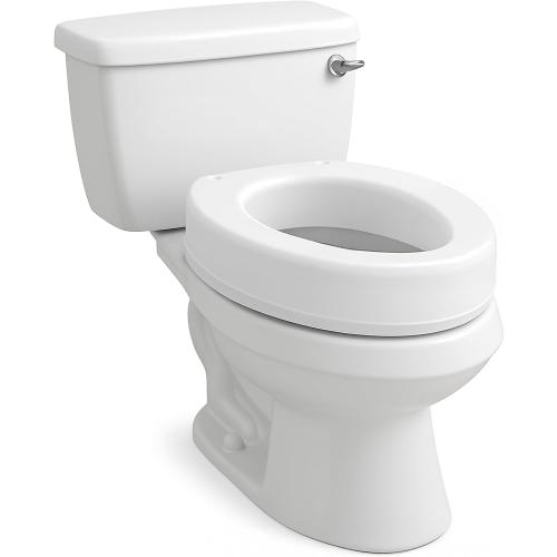 Carex Toilet Seat Riser, Elongated Raised Toilet Seat Adds 3.5 inches to Toilet Height, for Assistance Bending or Sitting, 300 Pound Weight Capacity Toilet Riser