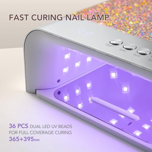 GAOY Professional UV Nail Lamp, Big Cavity Design for Long Nails, Diamond