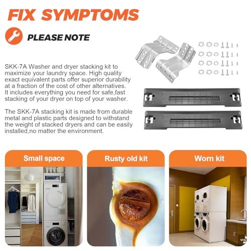 (2026 UPGRADED) SKK-7A SKK8K Dryer Stacking Kit by Beaquicy - Replacement for Samsung 27-Inch Front-Load Washers and Dryers - Samsung laundry stacking kit Replaces SKK-7A, SK-5A, SK-5AXAA, SKK-8K