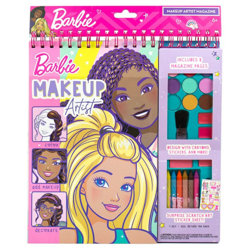 Barbie Makeup Magazine Set, 63 Piece - Multi