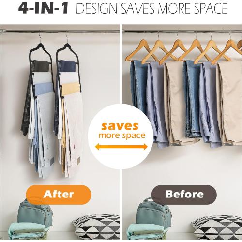 Velvet Pant Clothes Hanger Space Saving Non Slip Hanger Jean Slack Hangers