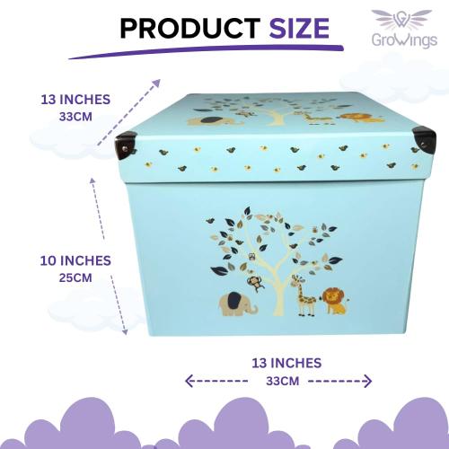 GroWings Baby Keepsake Box - Large Memory Storage for Newborns, Suitable for Boys and Girls, Strong, Durable, and Collapsible Gifts