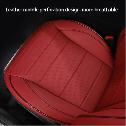 Custom Luxury Car Seat Covers Compatible with Mondeo Mk4 Ranger Mustang Explorer Focus 2 3 Fiesta Kuga Fusion Auto Interior Accessories(Full Set- maroon)