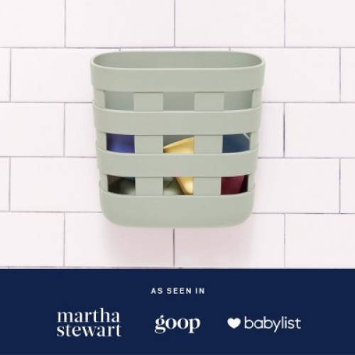 Lalo Bath Toy Bin - Sage: Shower Caddy, 9 Height, 8.5 Width