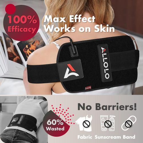 ALLOLO Red Light for Body, 3 in 1 LEDs Red Light Belt with Timer Remote Control, 660nm 850nm Infrared Light Pad for Body Waist Shoulder Knee, 12.6 x 6.3 Large Area