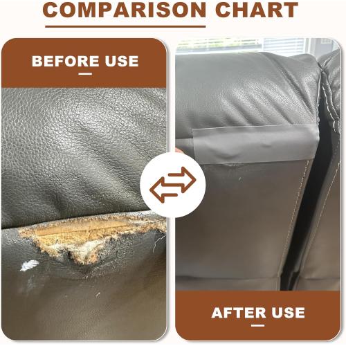 TIANLDD Leather Repair Tape,16 x 80 Inches Self Adhesive Leather Repair Patch，Leather Repair Kit for Furniture，Couches,Car Seats,Cabinets,Handbags(Black Grey-Litchi Grain)