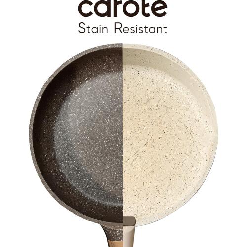 CAROTE 26pcs Pots and Pans Set, Nonstick Cookware Sets | Induction Kitchen Cooking Set, Special Texture Design, Ultra Durable, Easy Food Release, Even Heating, with Frying Pans Set