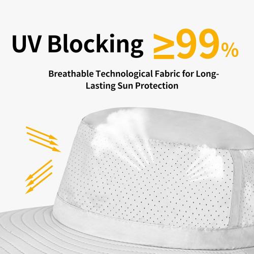 ZOORON Boonie Hat UPF 50  Cooling Sun Hat for Men and Women,Wide Brim Bucket Hats for Outdoor Golf Hiking Safari Beach