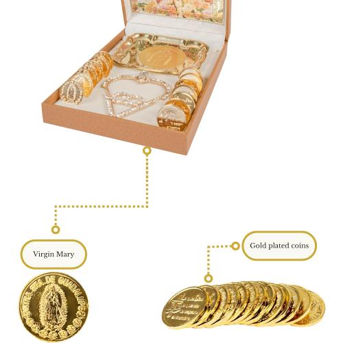 Nuestra Fe Arras para boda catolica Handmade in Mexico - Arras de boda catolica - perfect for lazo para boda catolica - monedas de boda - mexican arras - wedding coins catholic arras - wedding lasso