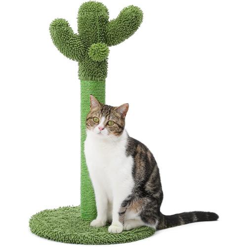 Made4Pets Cactus Cat Scratching Post for Small Indoor Cats & Kittens, 21.7