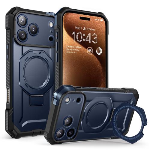 SUPCASE N52 Strong Magnet Case for 2025 iPhone 17 Pro (6.3) with Camera Control Button with Kickstand Rugged Shockproof Anti-Slip Grip Case [Compatible with MagSafe] Magnetic Phone Cover, Azure