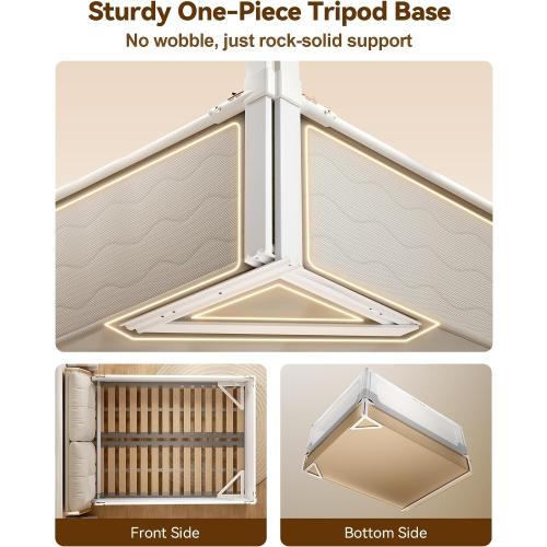 3 Piece Bed Rails for Queen Bed, No-Drill Needed Baby Bed Rail Guard | Thickened Bed Bails for Toddlers, Child Safety Side Railing Guards, Height Adjustable Bedrail for Kids, 60x78.7x78.7in