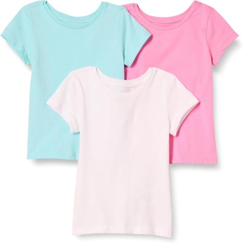 Amazon Essentials Girls and Toddlers' Short-Sleeve T-Shirts