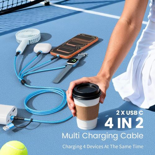 Dual USB C Multi Charging Cable with iWatch Charger Cruise Essentials 2026