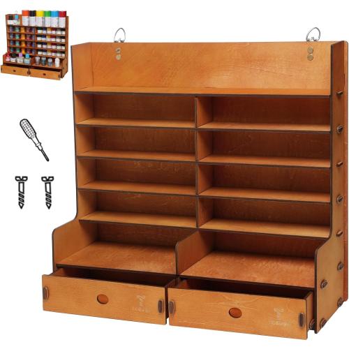 Paint Organizer, Wall Mount Paint Rack for Miniature Hobby