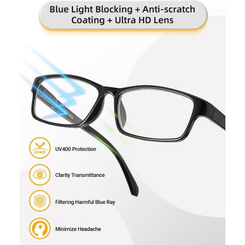 JOLISU 5-Pack Reading Glasses for Women Men Small Face, 1.5, Mix Color