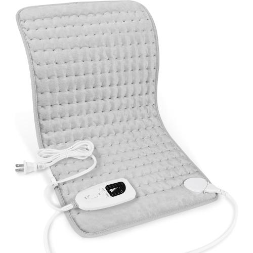 Heating Pad,Heated Blanket,Heating Pad for Back Neck,Grey,24x12 Inch