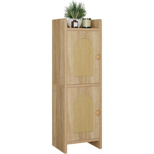 IBUYKE Small Bathroom Storage Cabinet Narrow Toilet Paper Holder