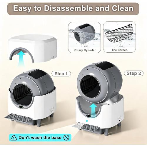Automatic Litter Box, Self Cleaning Litter Box, Odor Control, 90L Capacity