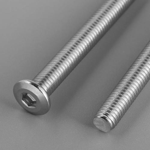 1/4-20 Bolt, 30Pcs 1/4-20 x 1-1/4 Flat Head Hex Socket Cap Screws, 304 Stainless Steel 18-8 Furniture Bolts, Full Thread (with Hex Spanner)