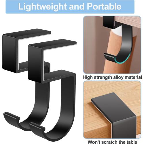 2PCS Purse Hook for Table Heavy Duty Purse Hanger for Table