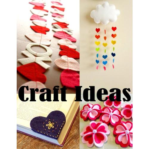 Playfully Ever After 2 inch Felt Hearts 45pc - Red