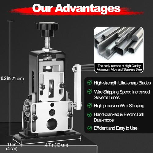 Trivd Frol Manual Wire Stripping Machine, Gauge Wire 0.06-1