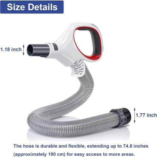 Upgraded Replacement Shark Rotator Hose Handle Compatible with Shark Rotator Professional Lift-Away NV500, NV501, NV502, NV503, NV504, NV505, NV510, NV520, NV552, UV560, Red(Only Models Listed Below)