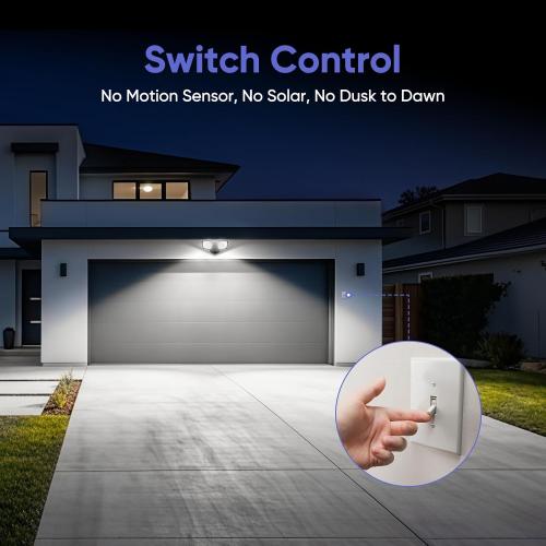 35W Outdoor Flood Lights, Switch Controlled for Patios, Porches, Side Walls