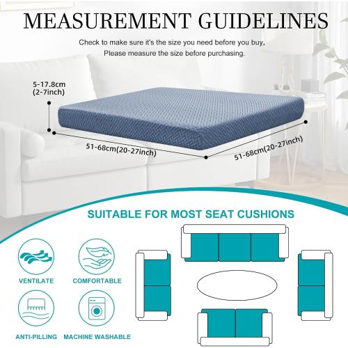 12 Pcs Outdoor Cushion Covers, Patio Sofa Cushion Covers Replacement
