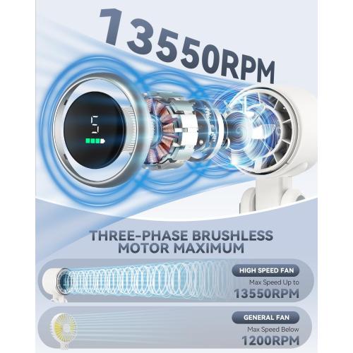 PlayHot Portable Handheld Turbo Fan, Travel Essentials, Gifts for Women/Men