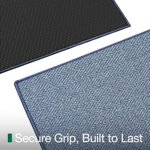 LUMI Ultra Thin Indoor Door Mat 36x56, Entrance Doormat, Navy Blue