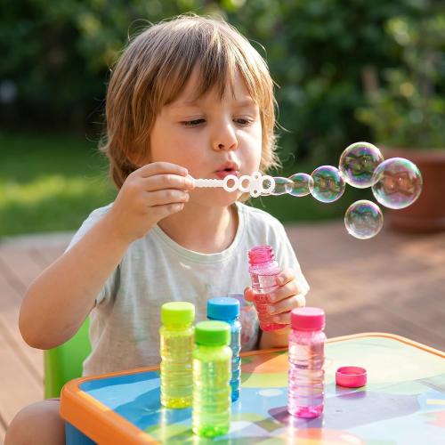 novelinks 12 Pack 4oz Big Bubble Bottles, Bubble Blowing Solution for Kids