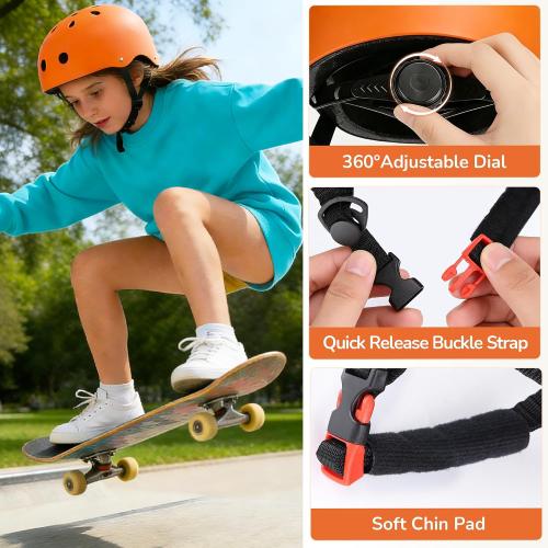 Kids Bike Helmet, Adjustable Toddler Helmet for Ages 3-5-8-14