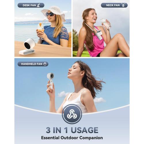 PlayHot Portable Handheld Turbo Fan, Travel Essentials, Gifts for Women/Men