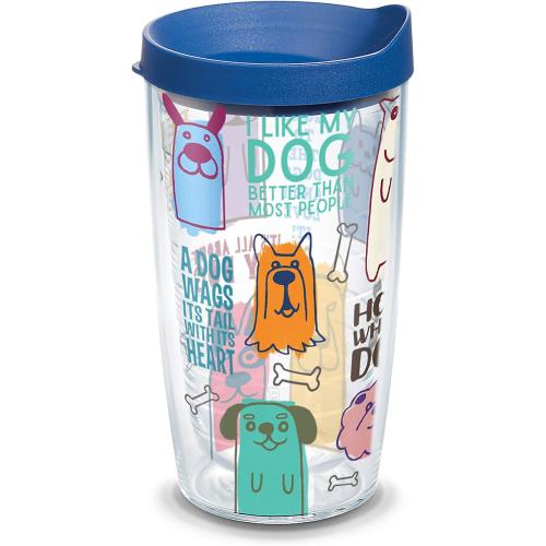 Tervis Dog Sayings Made in USA Double Walled Insulated Tumbler Travel Cup Keeps Drinks Cold & Hot, 16oz, Classic
