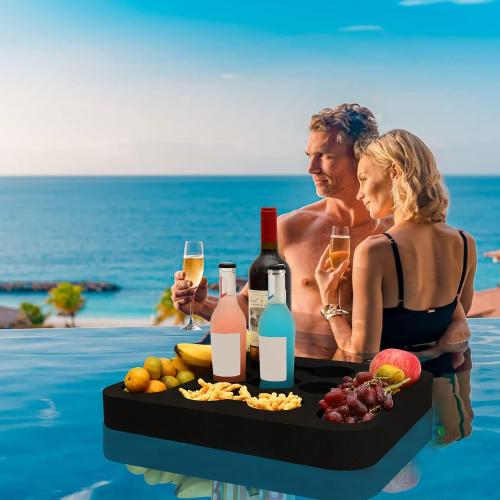 Floating Drink Holder,Refreshment Table Tray for Pool Beach Party or Hot Tub Float Loung-Versatile & Portable Serving Bar