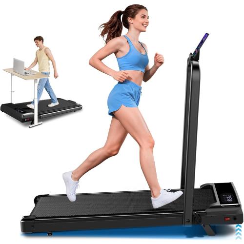 Walking Pad with Incline, 2.5HP Walking Pad Treadmill, 3 in 1 Portable Under Desk Treadmills for Home Small Space, Foldable Folding Home Treadmill with Remote Control, 350LBS Capacity