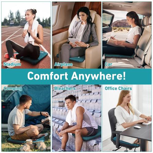 Inflatable Seat Cushion, Self Inflating Compact Stadium Seat Cushion