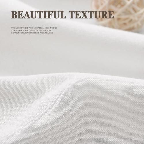 Farmhouse Shower Curtain Ruffle Linen White 72 W x 84 L