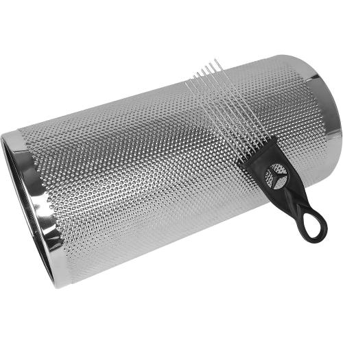 12 x 6 Stainless Steel Guiro Instrument Latin Percussion Metal Guiro Shaker with Scraper Percussion Instrument, Guira Dominicana, Wiro Musical