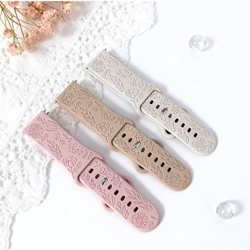 3 Pack Flower Pattern Bands Compatible with IDW13 IDW16 IDW19 Smartwatch,22mm Soft Silicone Strap for Fitpolo/Woneligo IDW13/FITVII HM57/H56/ID208 Plus/TOOBUR/ENOMIR/Gydom/Veryfit IDW19 Watch