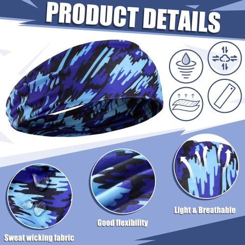 10 PCS Sweatbands for Kids Soccer Headbands Boys, Novel Style