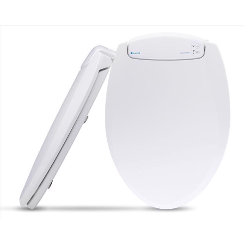 Brondell LumaWarm Slow Close Round White Plastic Night Light Toilet Seat