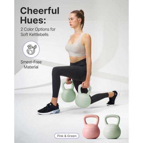 YOTTOY Soft Kettlebell,Kettlebell Anti-Slip Grip Weight for Home Workouts, Kettlebells Set Strength and Safety Guaranteed