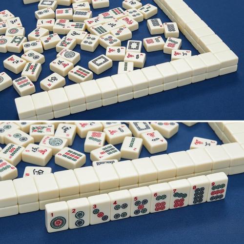 American Mahjong Tiles,166 Quality Tiles with 3 Golden Dices & Rules Instruction (Mahjong Tiles, Ivory)