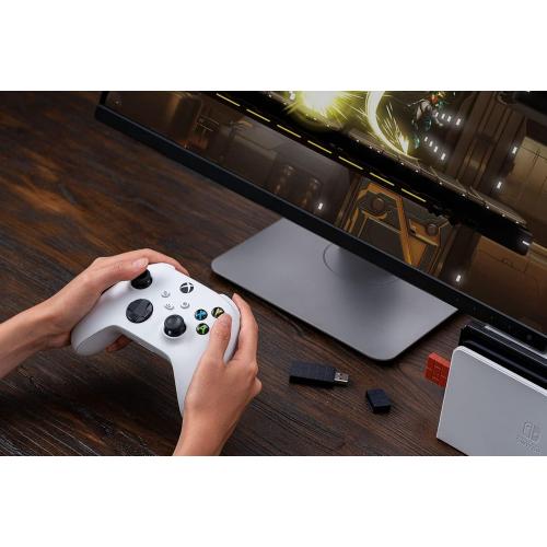 8BitDo Wireless USB Adapter 2 for Switch/Switch 2, Windows PC, Mac & Raspberry Pi, Compatible with Xbox Series X & S Controller, Xbox One Bluetooth Controller, Switch Pro and PS5 Controller (Black)